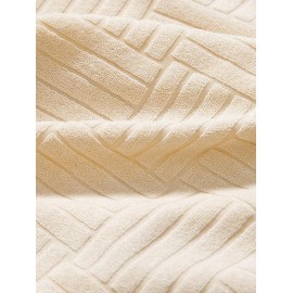 Jacquard Towel Cloth Textured Short Sleeves T-shirt