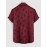 Men's Jacquard Silky Satin Floral Print Rose Pattern Button Front Short Sleeve Summer Shirt